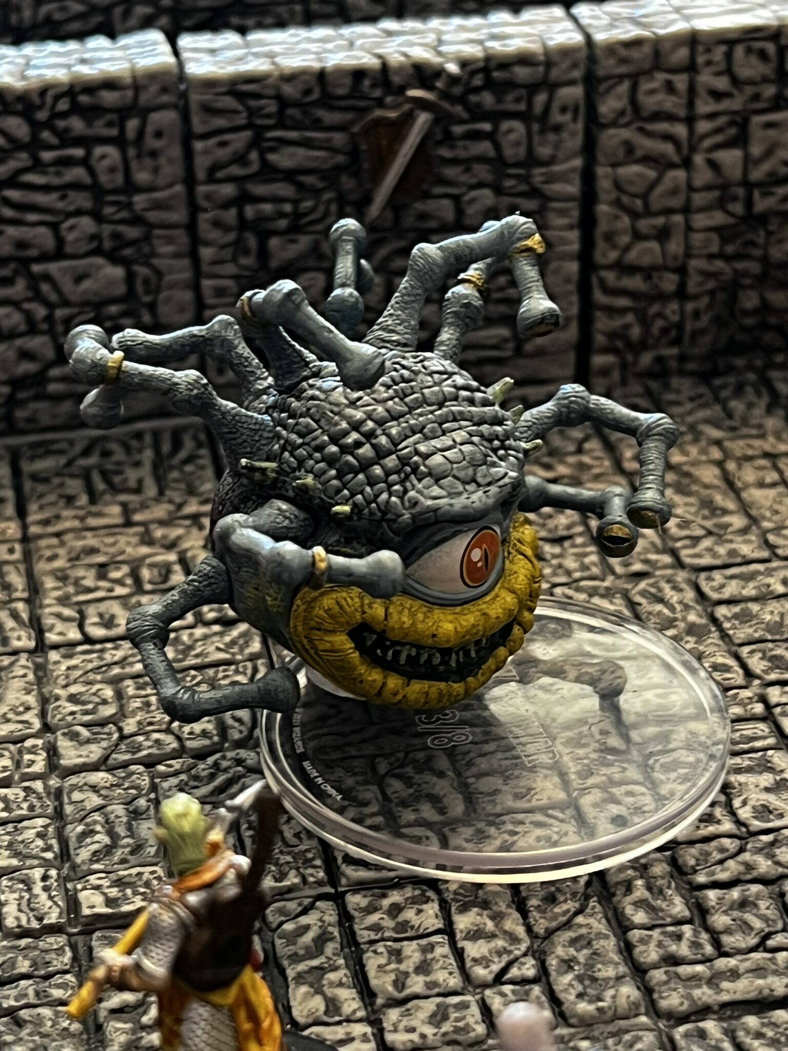 A beholder D&D miniature