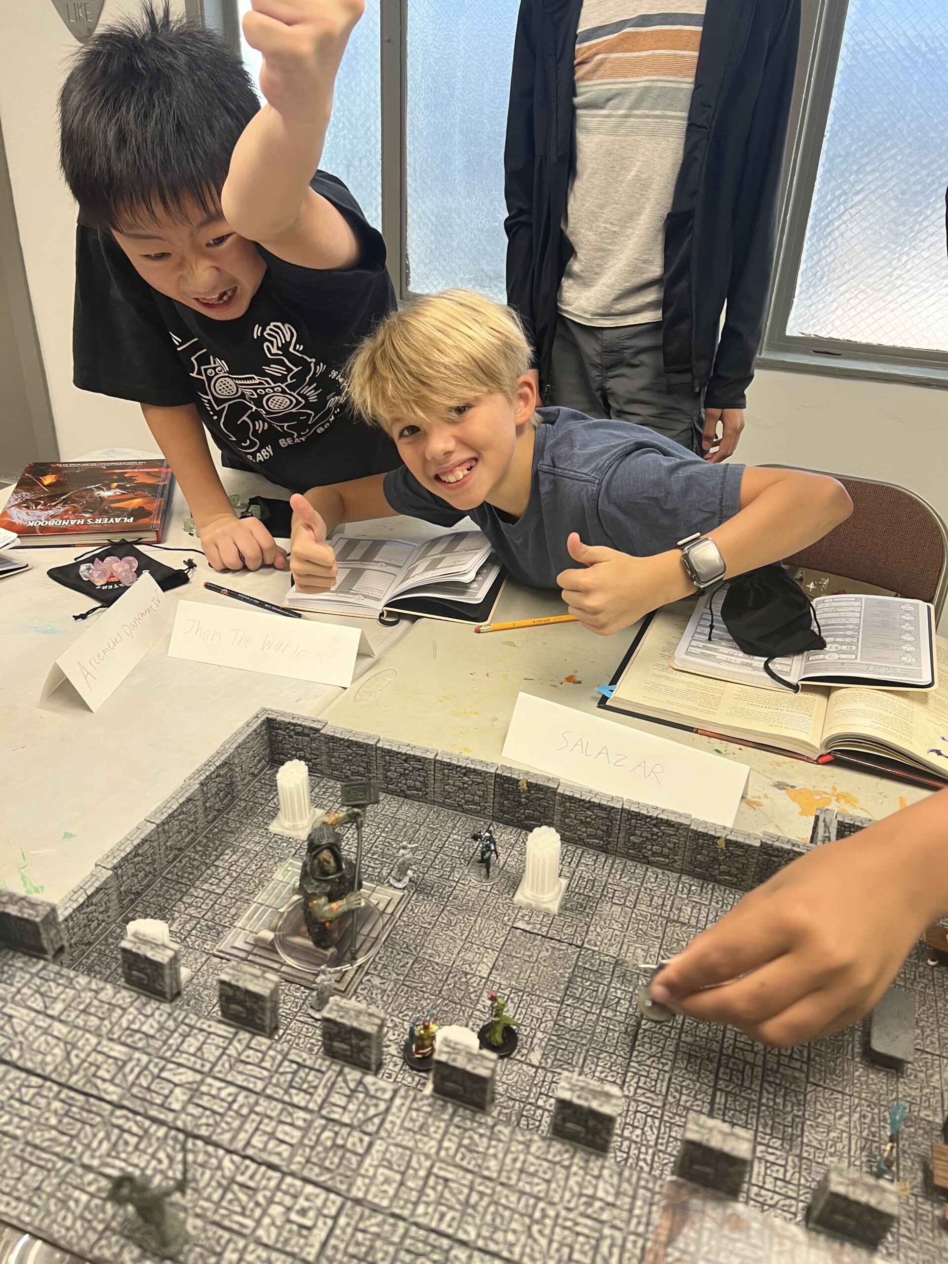 Two boys playing Dungeons & Dragons