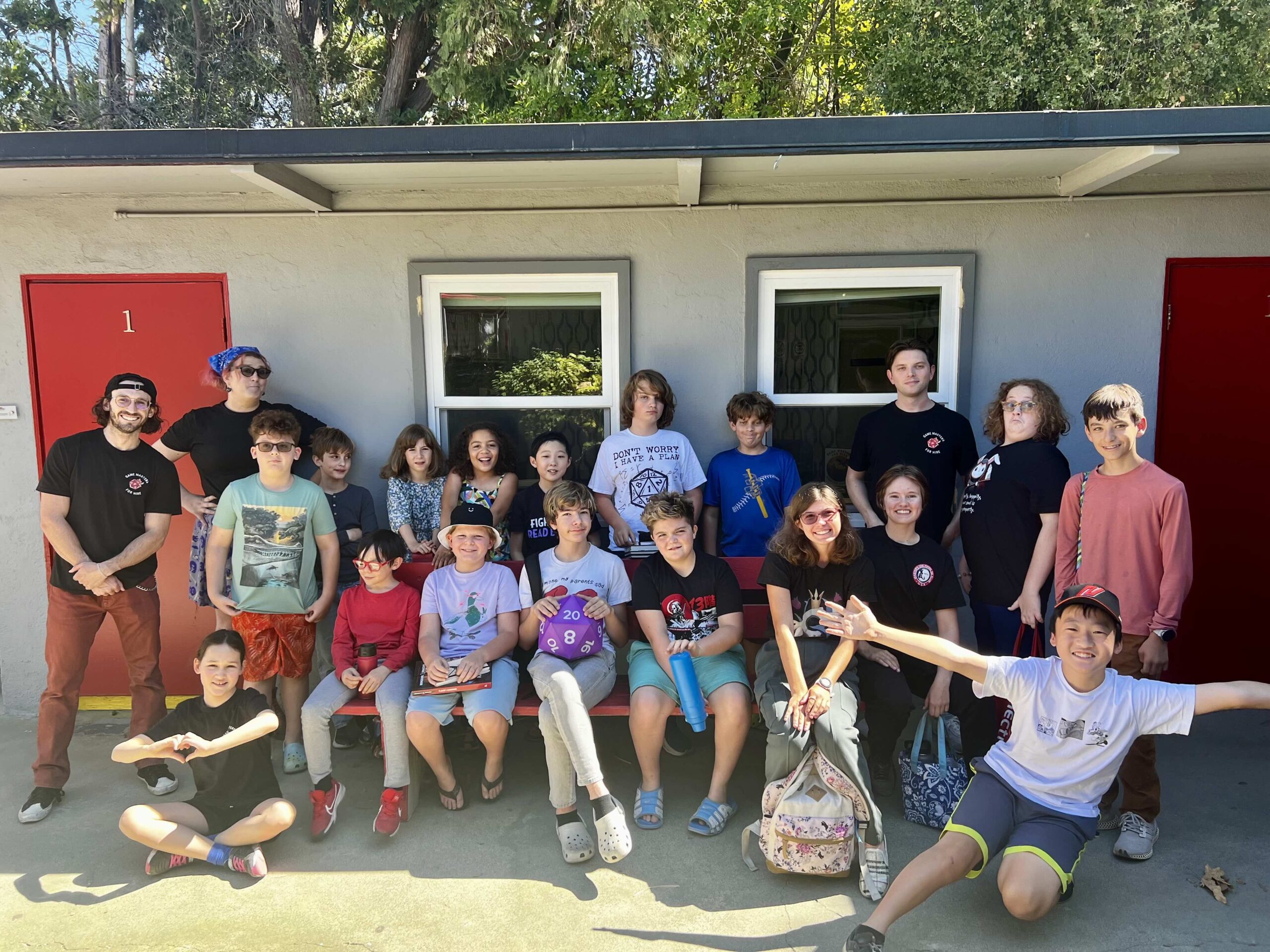 A group picture of young students from a Dungeons & Dragons group.