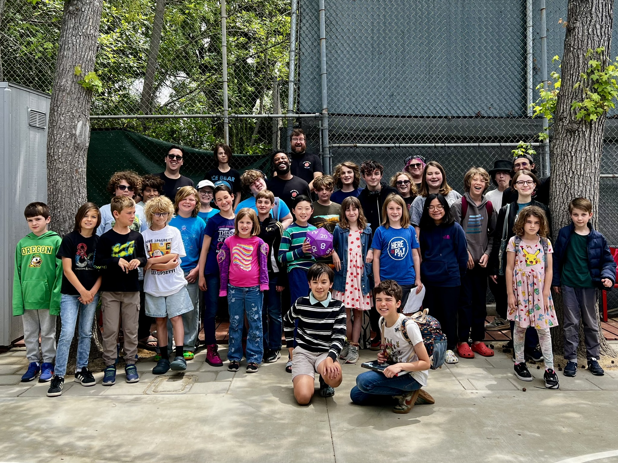 A group picture of young students from a Dungeons & Dragons group.