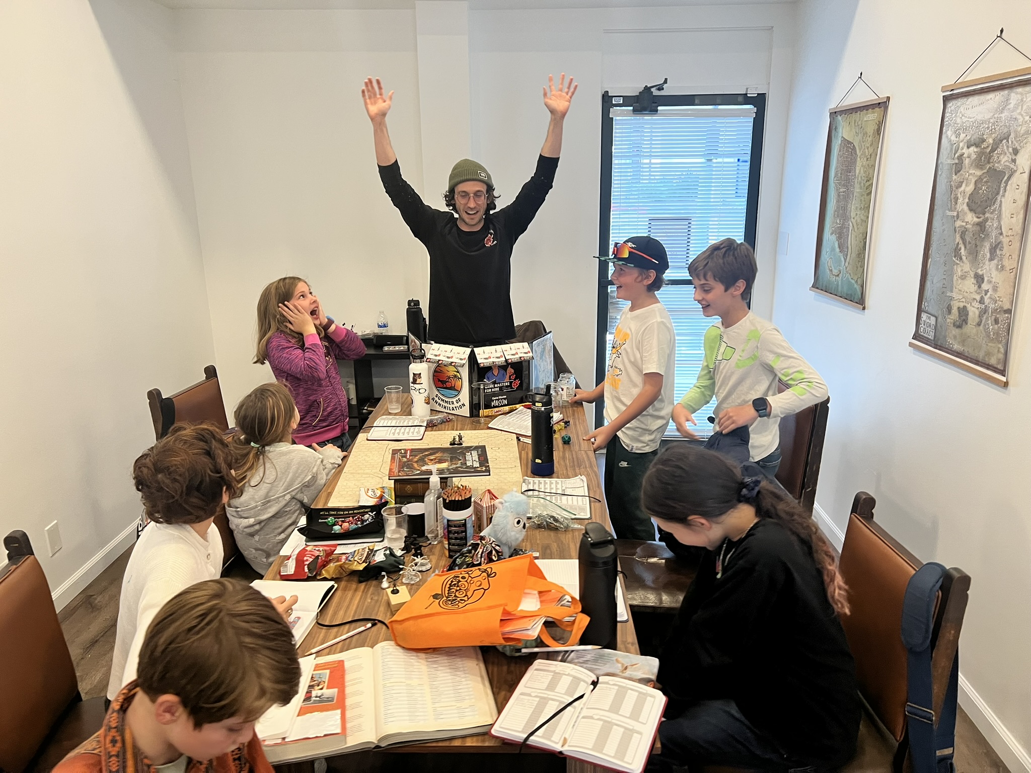 Two boys playing Dungeons & Dragons